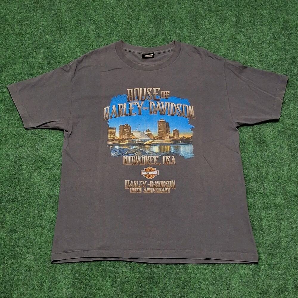 Vintage Harley Davidson 110th Milwaukee Anniversary Man T-Shirt Size L